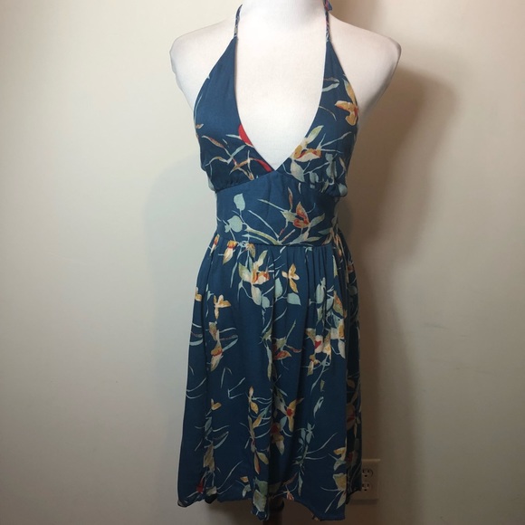 Urban Outfitters Dresses & Skirts - Urban outfitters blue floral halter dress new tags